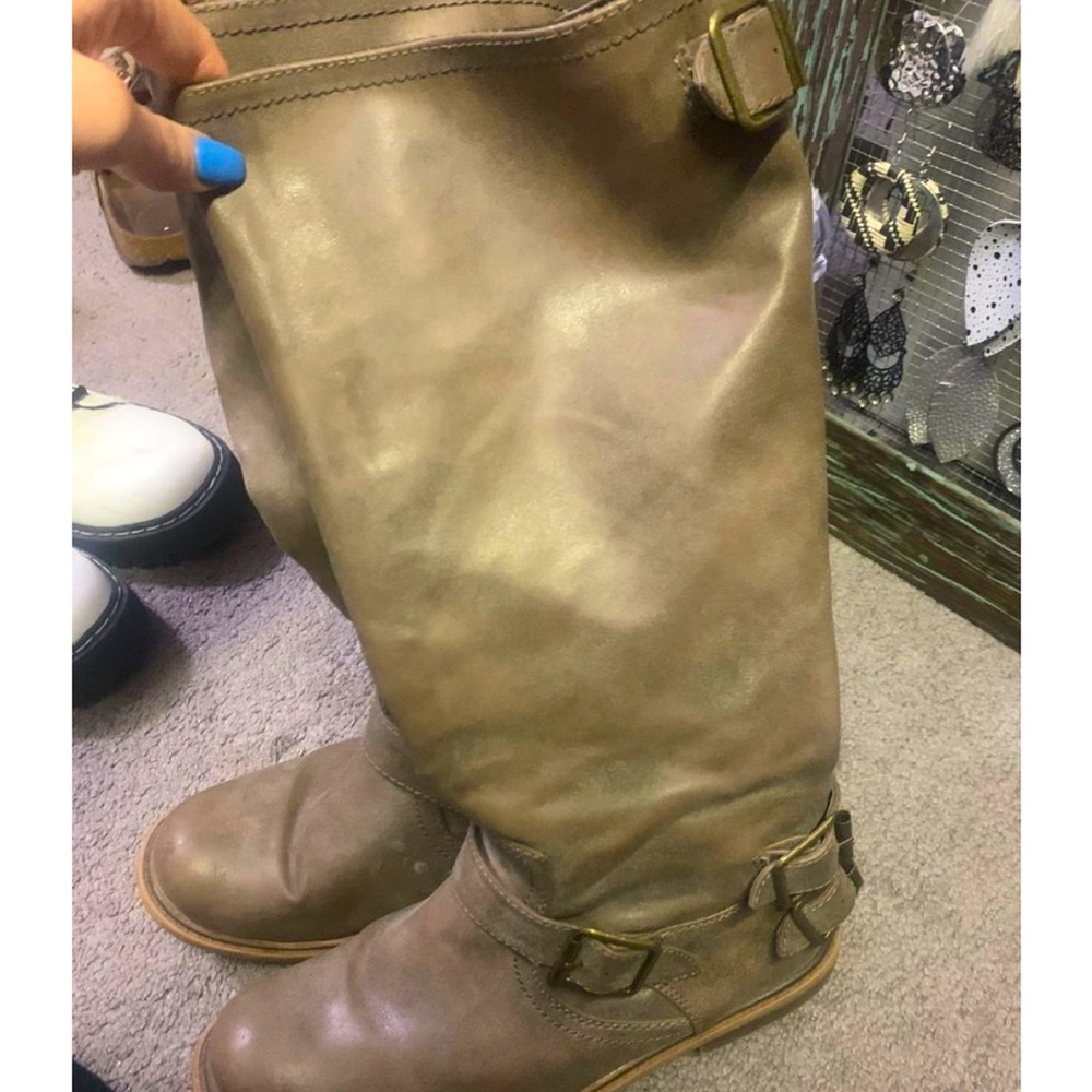 Tall Gray Boots
